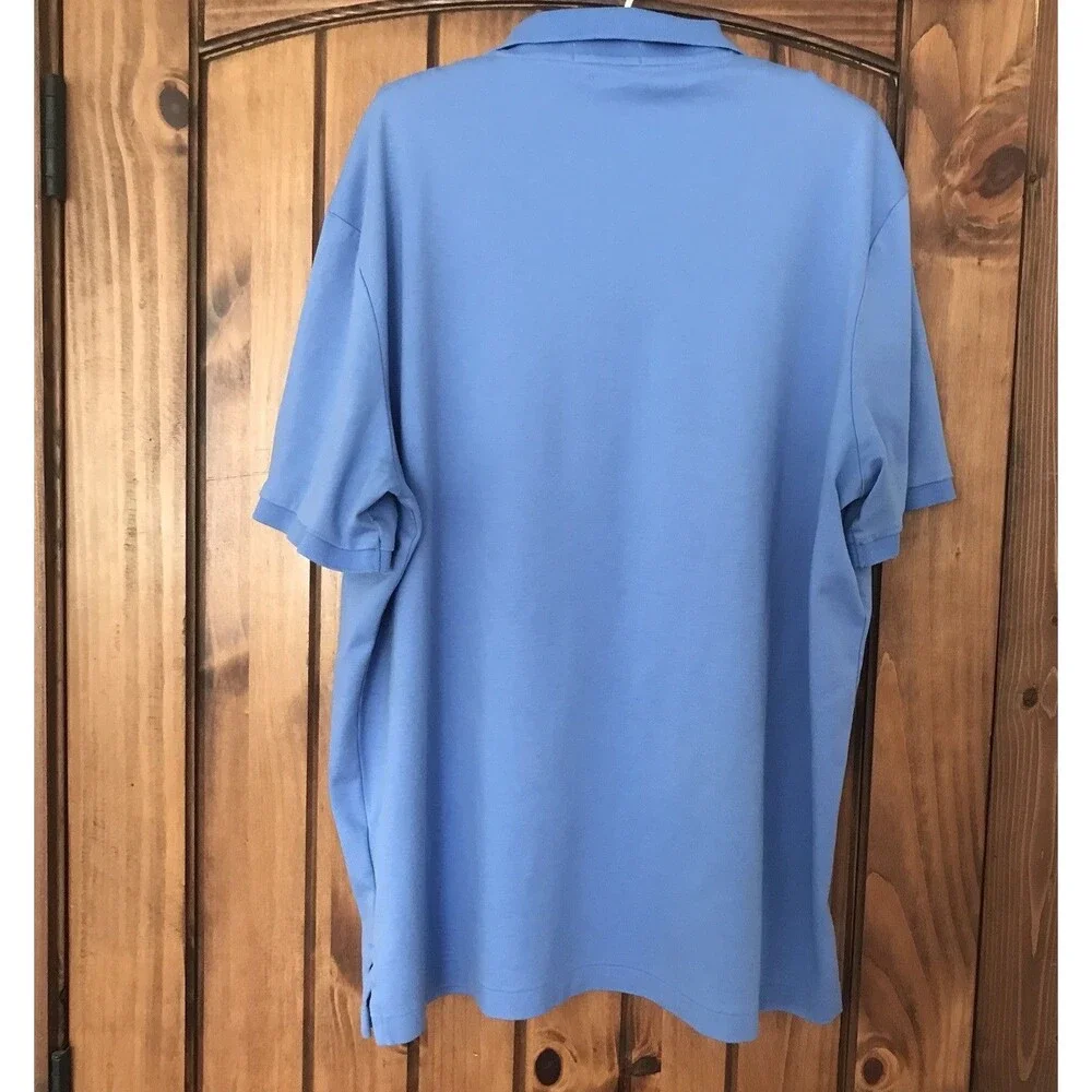 Polo Ralph Lauren Men XL Classic Fit Blue Polo Shirt Short Sleeve Pink Pony Soft
